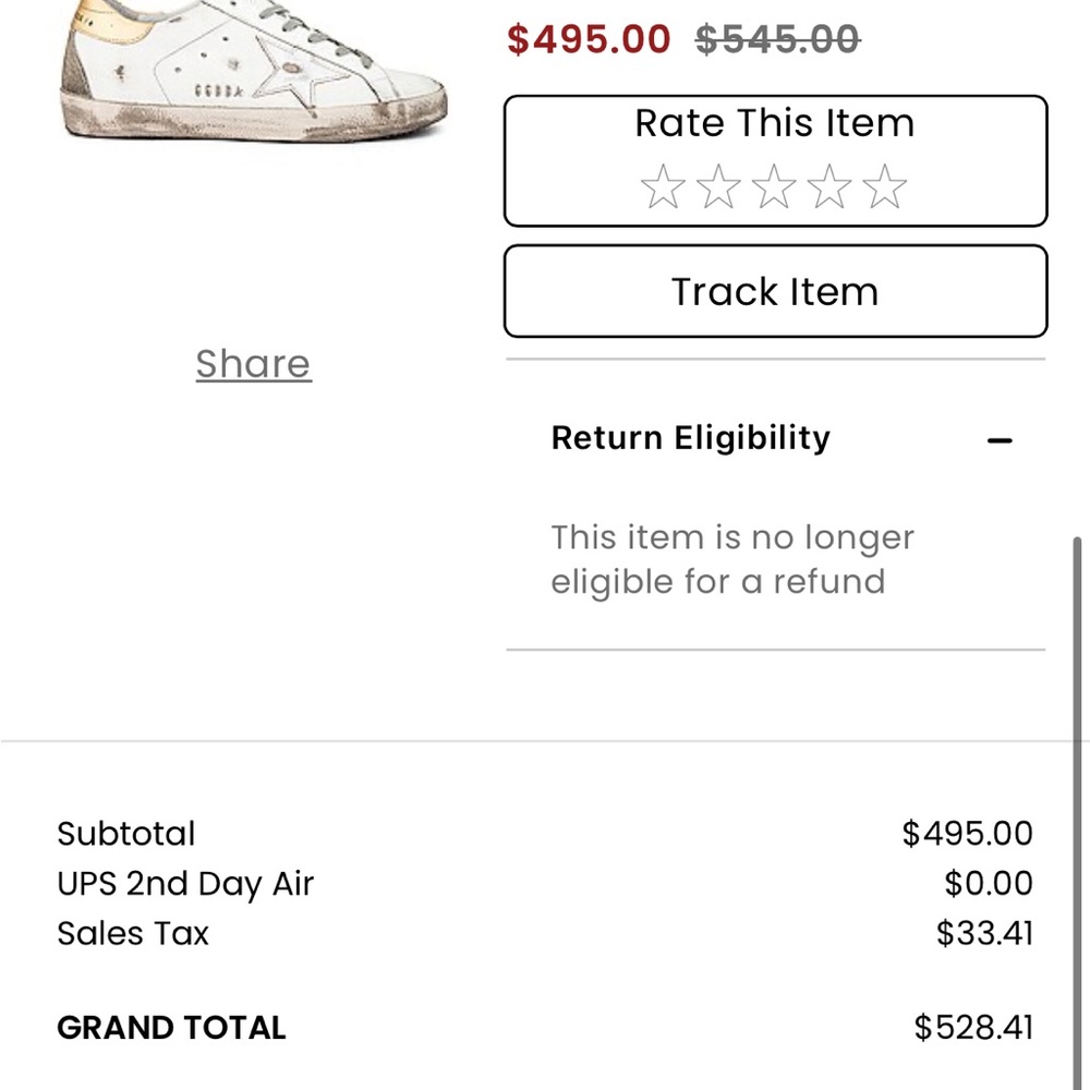Golden Goose Superstars Sz. 37 Gold, White Silver